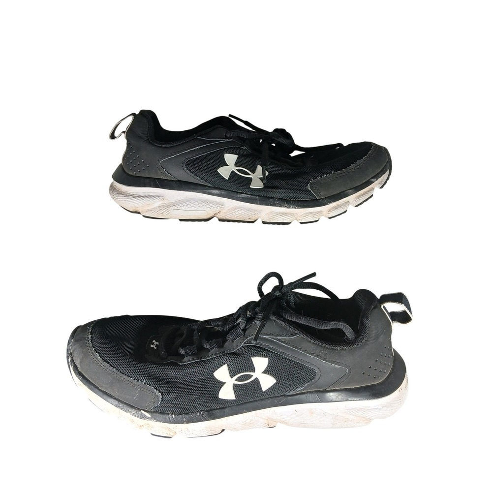 Under Armour Charged Assert 9 Running Shoes Size 8 Black White Sneakers 3024851